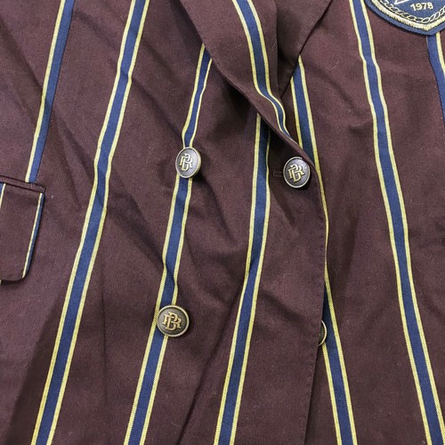 Banana Republic Athletics Blazer Mens 2XL XXL Embroidered Crest Red Jacket $600 - Picture 3 of 20