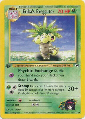 Pokemon Card - Gym Heroes 44/132 - ERIKA'S EXEGGUTOR (unc Pokemon Card - Gym Heroes 44/132 - ERIKA'S EXEGGUTOR (unc