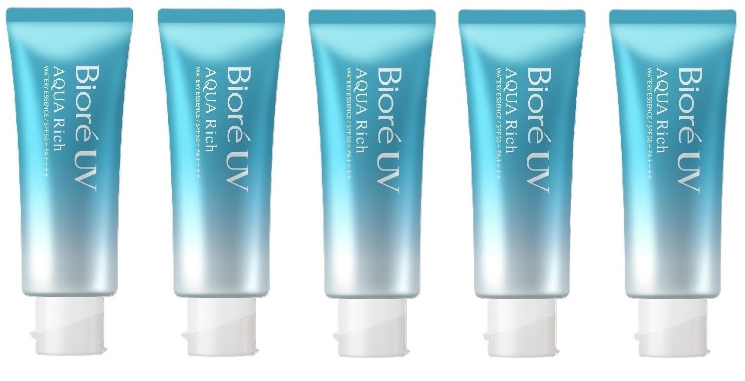 [US Seller]Biore UV AQUA Rich Watery Essence 2.46floz(70g) Set Of 5