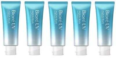[US Seller]Biore UV AQUA Rich Watery Essence 2.46floz(70g) Set Of 5