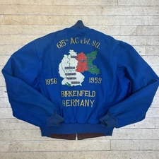 1950's Germany MED Souvenir Jacket Post WW2 Air Force Chain Stitch Vintage RARE