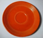 1936 Vintage RED ORANGE FIESTA PLATE RADIOACTIVE RED ORANGE GLAZE PLATE SAUCER