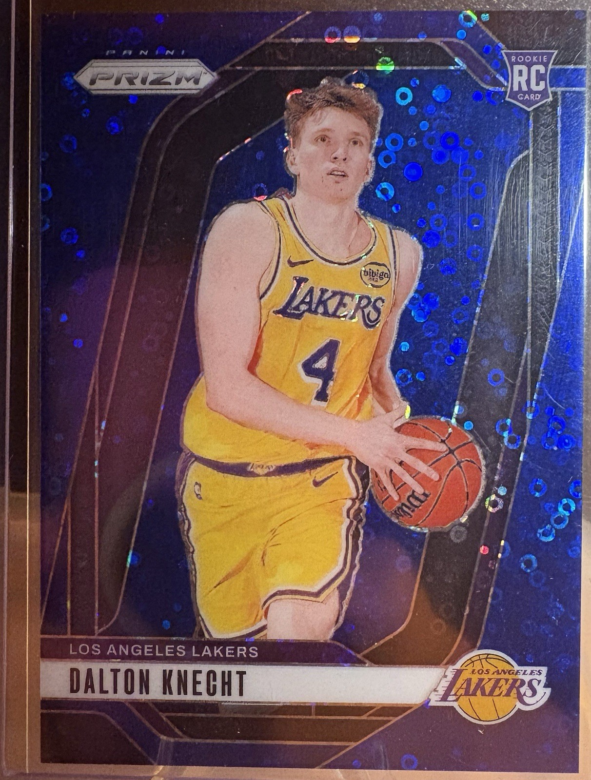 2024-25 Panini Prizm #238 Dalton Knecht Blue Disco /150 Lakers RC