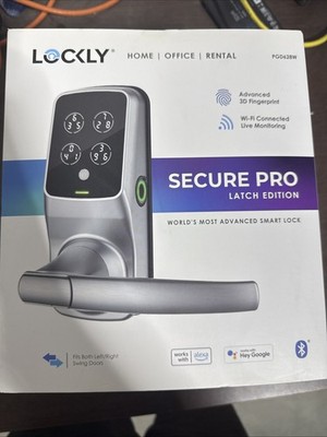 Lockly Secure Pro Smart Lock WiFi Fingerprint PGD628W (Retail $266)
