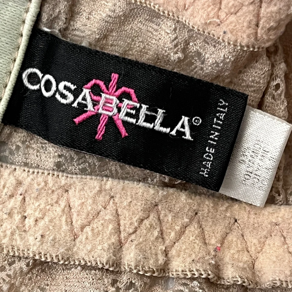 Cosabella Dentelle Unlined Lace Wireless Bralette Top Small Beige Italy-made - Image 4 of 4