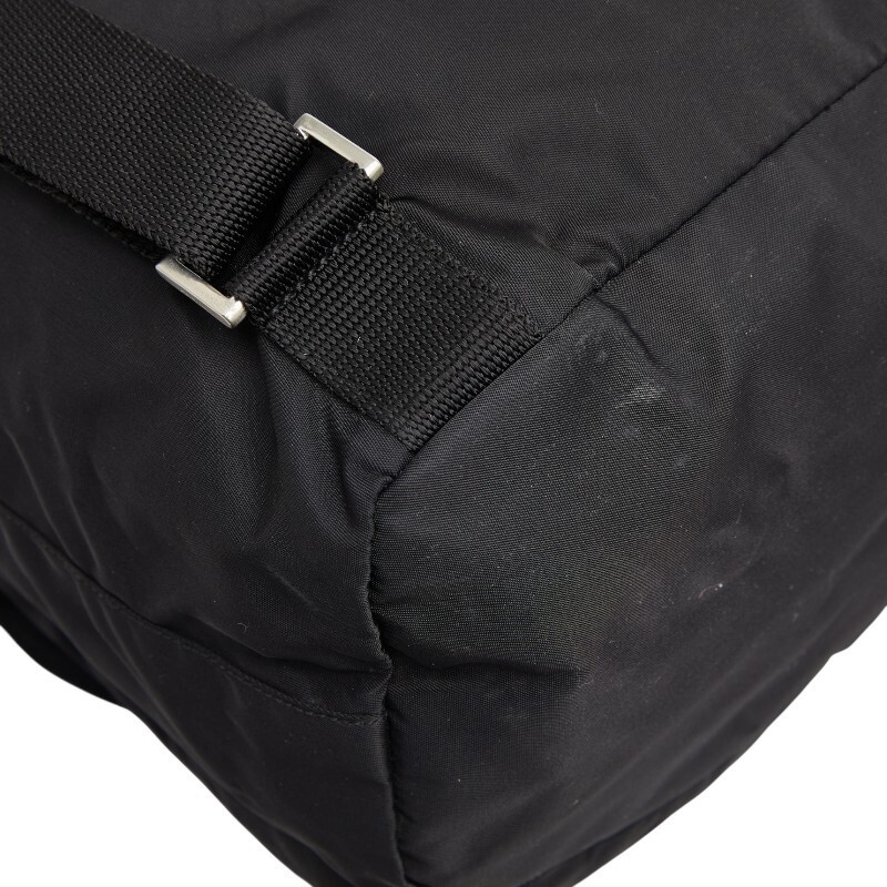 Prada Backpack Nylon Black Plate Women Used Authentic thumbnail 7