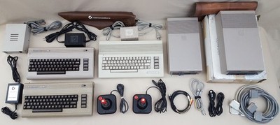 (3) Commodore 64 Computers w/Power Supplies (2) 1541 5-1/4'' Floppy Drives Cables