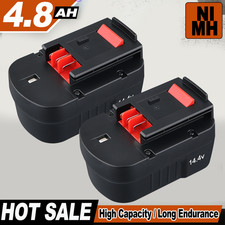 2PACK Upgraded For Black and Decker 14.4V 4800mAh Battery Ni-MH HPB14 FSB14