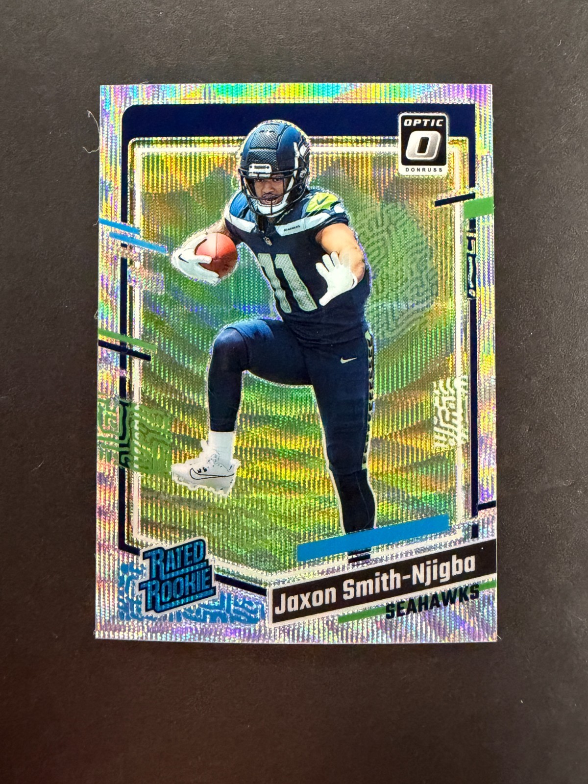 Jaxon Smith-Njigb 2023 Panini Donruss Optic Wave /300 #293 Rated Rookie