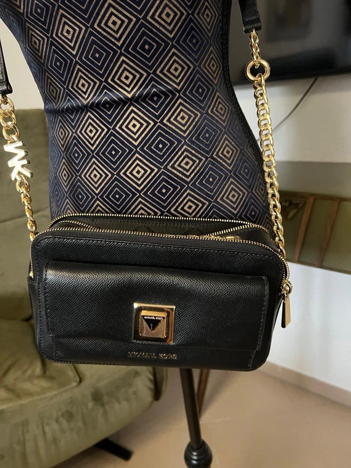 Michael Kors Umhängetasche Leder Schwarz - Bild 2 von 4