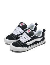 VANS Unisex-Adult Knu Skool Shoe Black  White Size Men 6/Women 7.5 New 