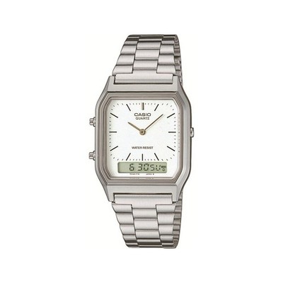 CASIO VINTAGE Chronograph AQ-230A-7DMQYES Quarz Uhr Silber B-WARE