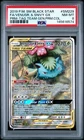 2019 POKEMON SM BLACK STAR PROMO VENUSAUR & SNIVY GX #SM229 PSA 8