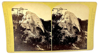 Stereoview Devil's Thumb F. Jay Haynes FIRST RUN Yellowstone Park Series