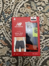 New Balance Men's Performance Athletic Mesh Boxer Brief 4-Pack