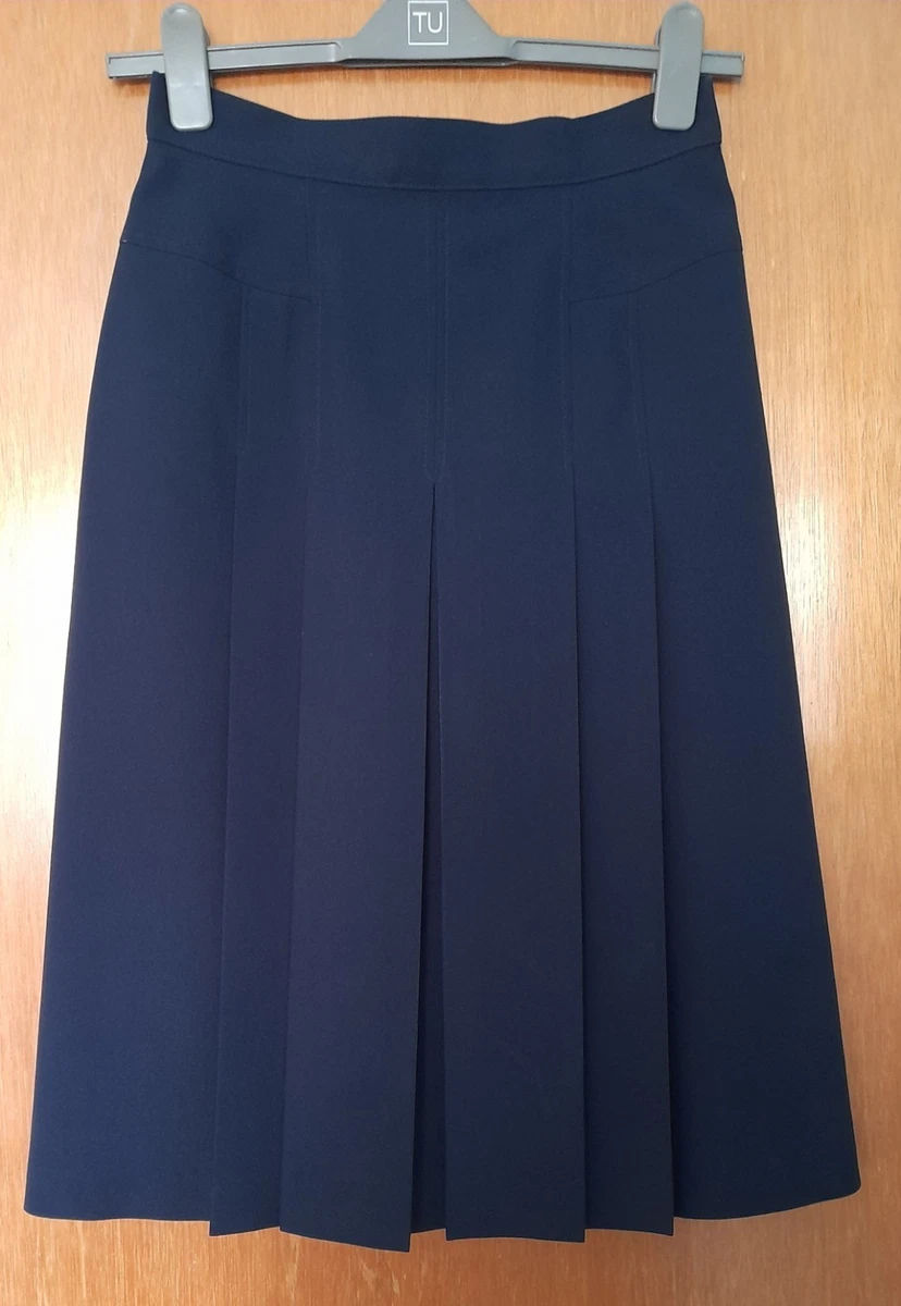 エムミーエメ Check box pleats skirt NAVY エムミーエメ Check box