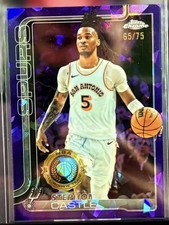 STEPHON CASTLE 2025-26 TOPPS CHROME SAPPHIRE ALL ROOKIE PURPLE RC /75
