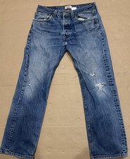 Vintage Levi's 501 Jeans Men's 32x30 Button Fly Straight Leg Faded Distressed