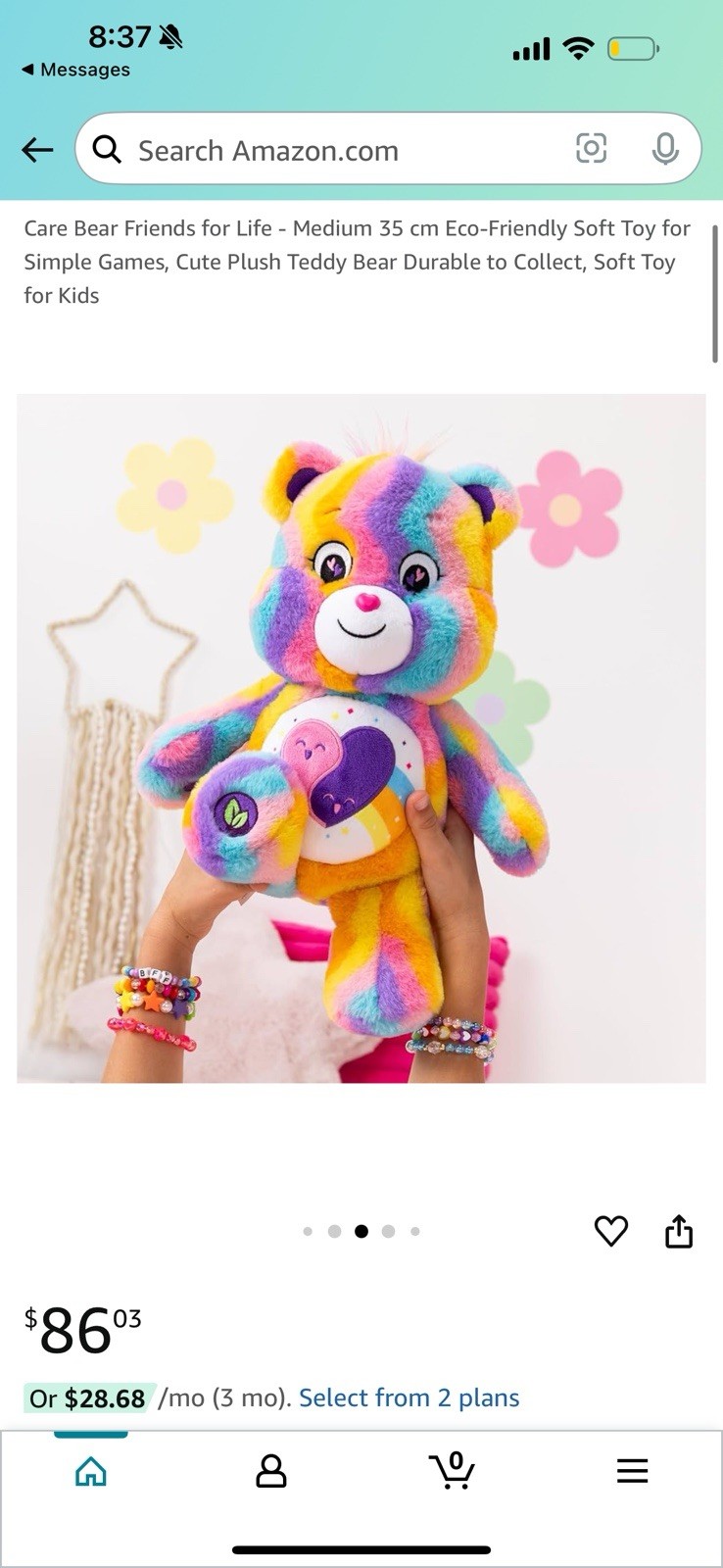 Care Bear Friends for Life Medium 35 cm Eco Plush Toy