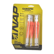 NAP Quikfletch QuickSpin White/Orange 3" Fletch Wrapping NAP-60-671W NIB
