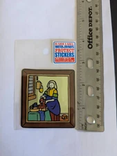 The Milk Maid Painting B Side Label Sticker - UV/Water Resistant