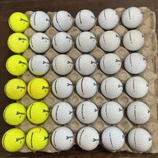 36 Srixon 4A-5A Z Star XV  Q Star Tour White  Yellow Used Golf Balls.