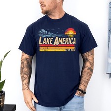 Retro Sunset Great Lakes Lake America Ontario est. 2026 Unisex T-Shirt