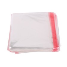 500 Pieces OPP Plastic Resealable Wrap Sleeve 160x155mm for CD DVD Case