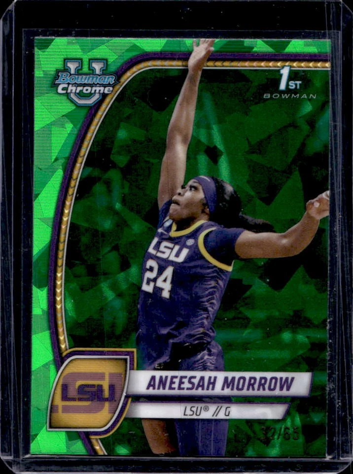 2024-25 Bowman U Chrome Sapphire Aneesah Morrow Green Refractor #32/65