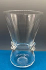 Vintage Steuben Crystal Art Glass Signet Thumb Print Signed Vase 6"
