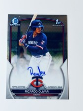 2023 Bowman Chrome Ricardo Olivar Auto Autograph 1st Prospect #CPA-RO Twins