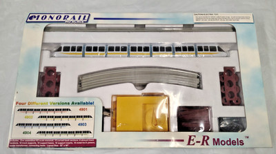 E-R Models Monorail Set HO Scale Yellow Stripe 4902 Boxed NMIB