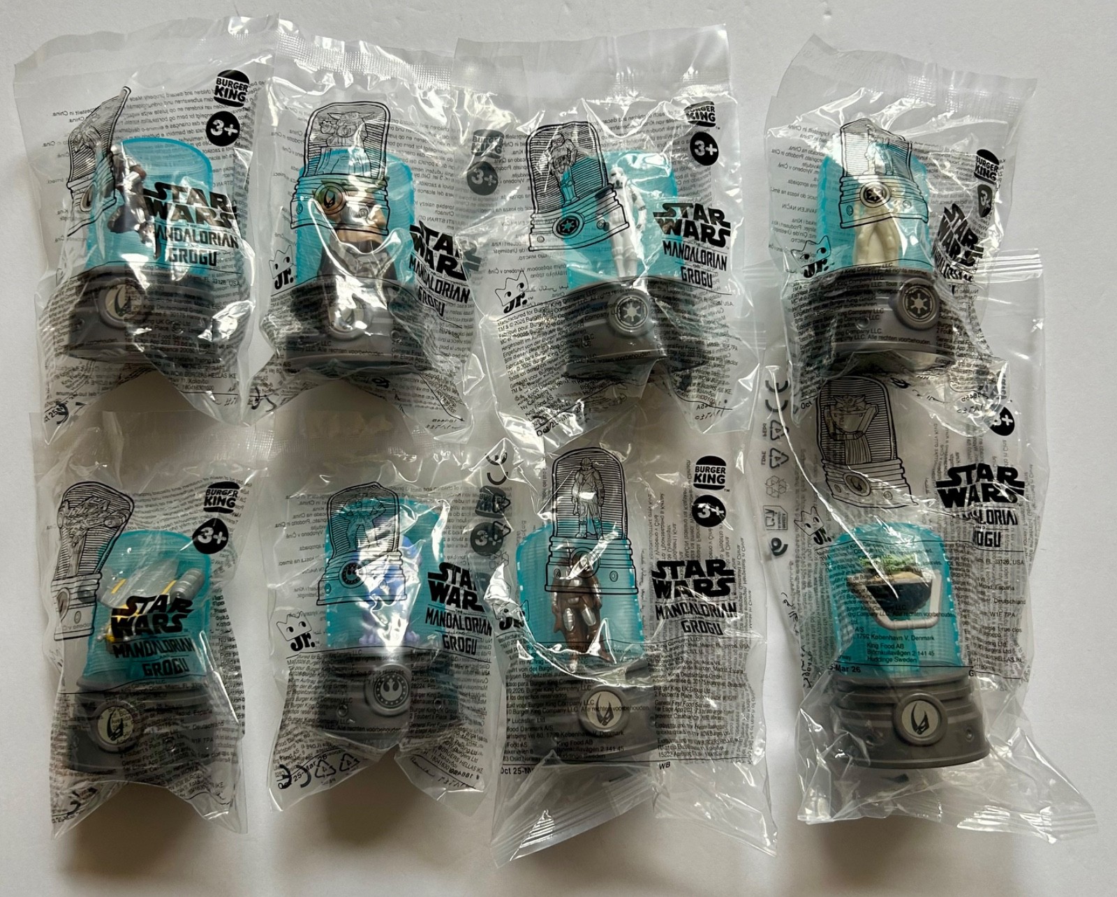2026 Burger King STAR WARS MANDALORIAN & GROGU Toys Compete Set Of 8 Free Ship
