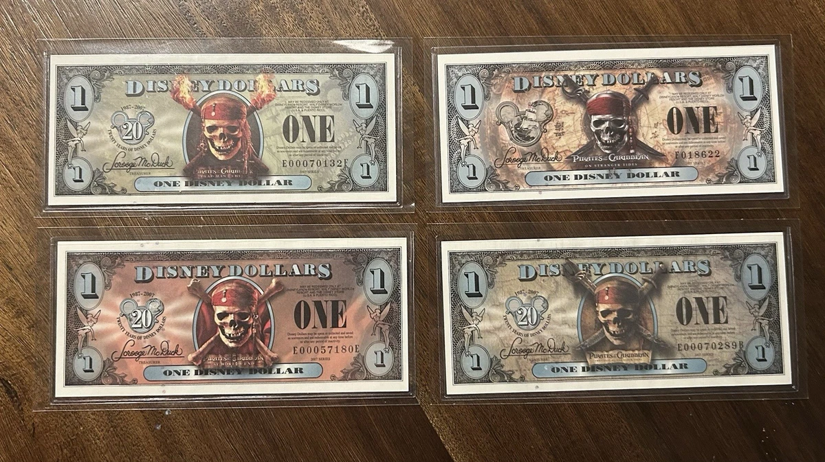 Pirates of the Caribbean Disney Dollars (1968-Now) for sale | eBay