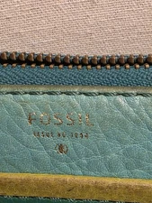  FOSSIL  Billfold 2 TONE GREEN