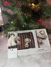 Viral Rachel Zoe Espresso Martini Change Purse And Bag Charm Set