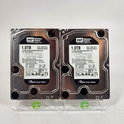 Lot of 2 Western Digital WD 3.5'' Caviar Black WD1001FALS 1TB SATA III 6Gbps HDD