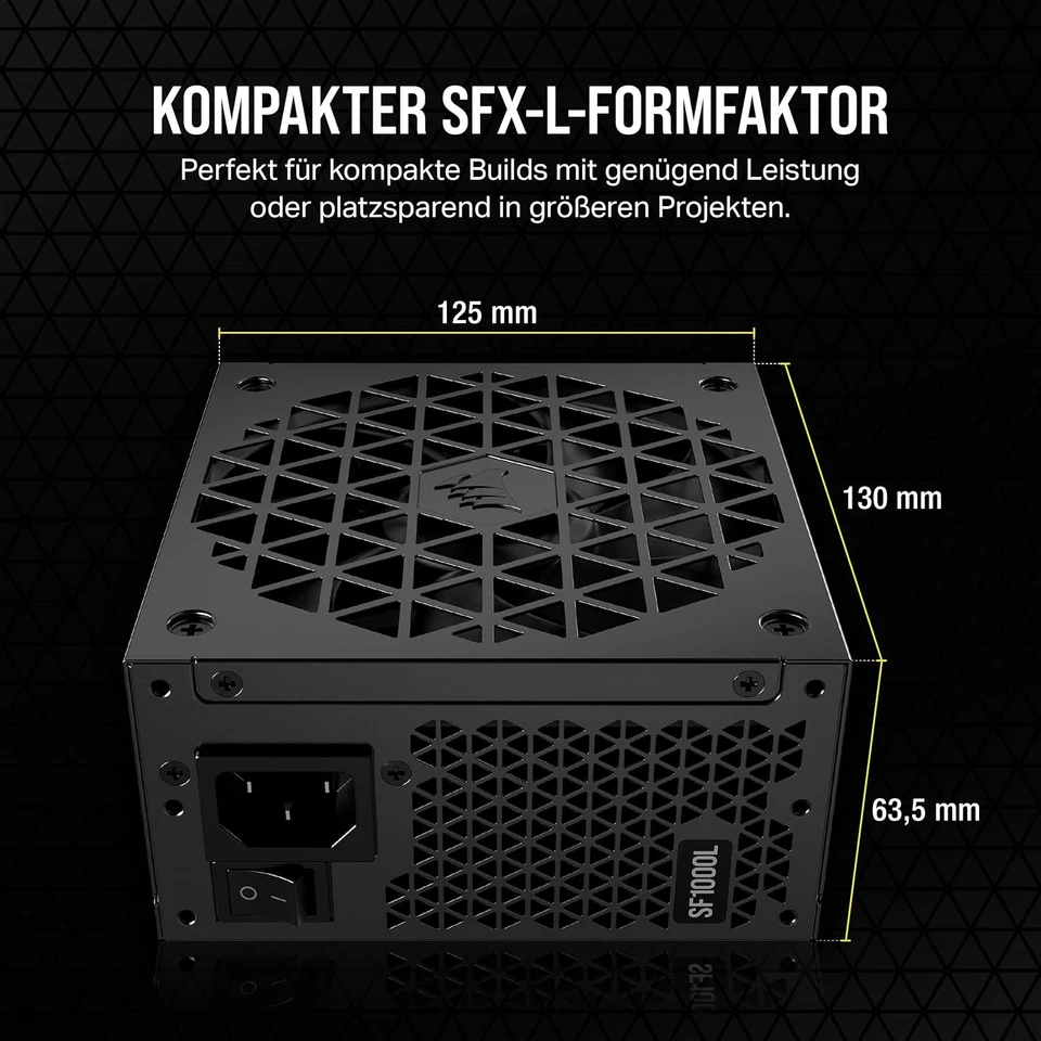 Corsair SF-L Series SF1000L Vollmodulares ATX Netzteil 1000 Watt 80 PLUS Gold - Bild 4 von 4