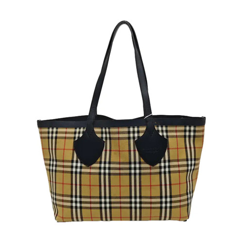 BURBERRY The Giant Handbags Cloth Brown Free Shipping | Duties Paid