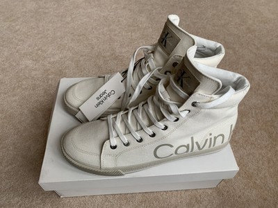 Calvin Klein Jeans Herren Sneakers Retro Vulcanized YM0YM00308 Weiß EU 42 NEU