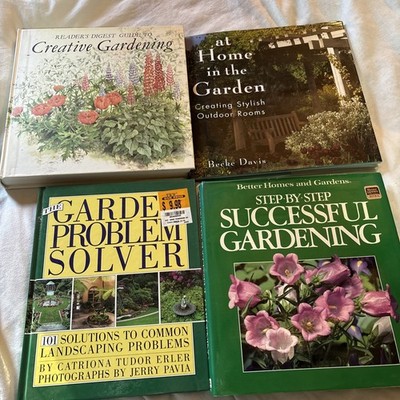 Vintage Gardening Books Lot Of 4 Hardcover books 1985-2001