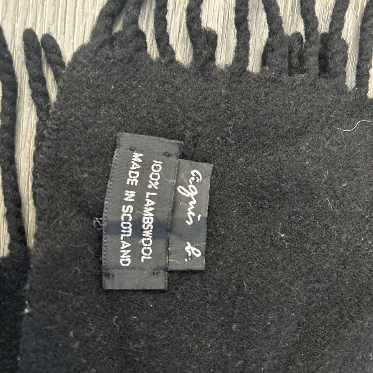 agnes b. Wool Fringe Scarf(K-148625) View 2