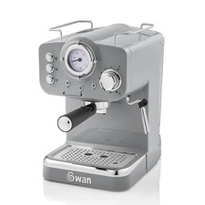 Image of Swan Retro Grey Pump Espresso Coffee Machine