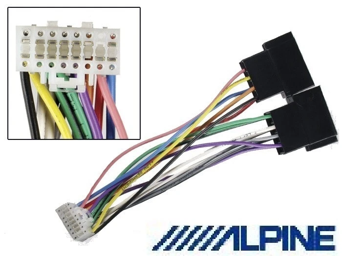 Cable adaptateur ISO pour autoradio Alpine 7521 R 7521R 7543M 7560R 7755R 7804M - Photo 1/1