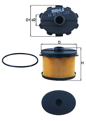 Knecht KX84D Kraftstofffilter FüR Fiat Peugeot Toyota CitroËN-image