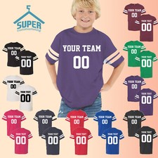 Customized Shirt YOUTH Personalized Football Jersey Name Number Team Tee COTTON