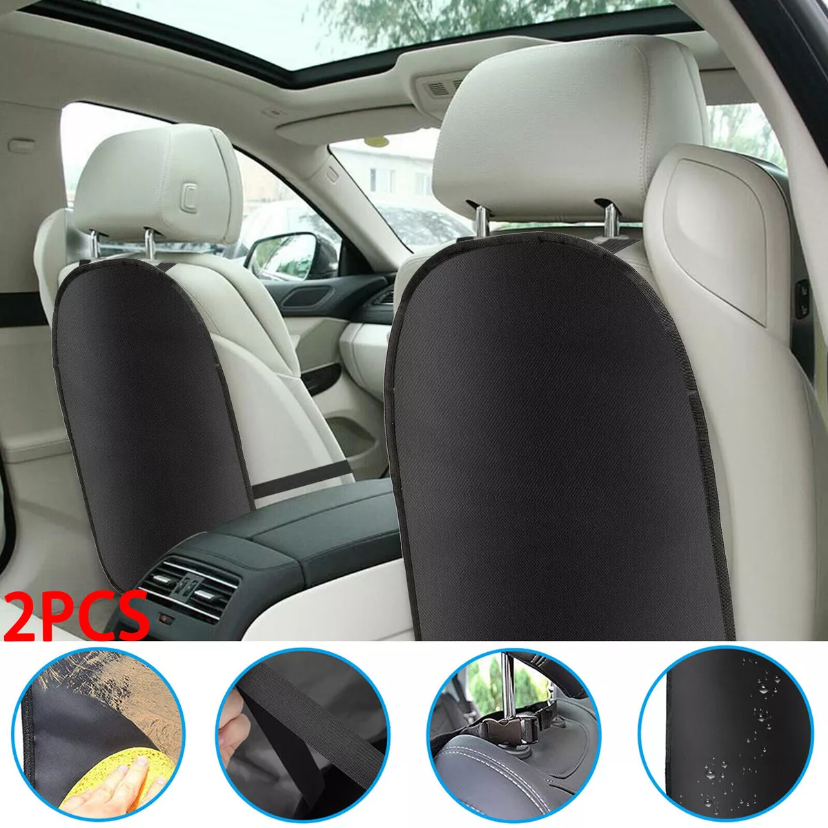 2pc Car Seat Back Cover Protector Kick Clean Mat Pad Anti Stepped Dirty for  Kids