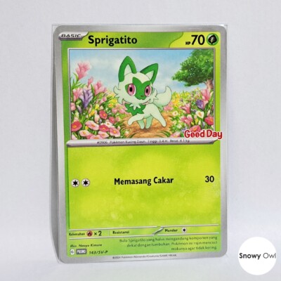Sprigatito 143/SV-P Good Day Coffee Stamp Promo Limited Pokemon