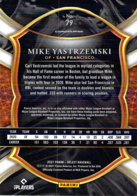 Mike Yastrzemski 2021 Panini Select Baseball Chrome Card #79