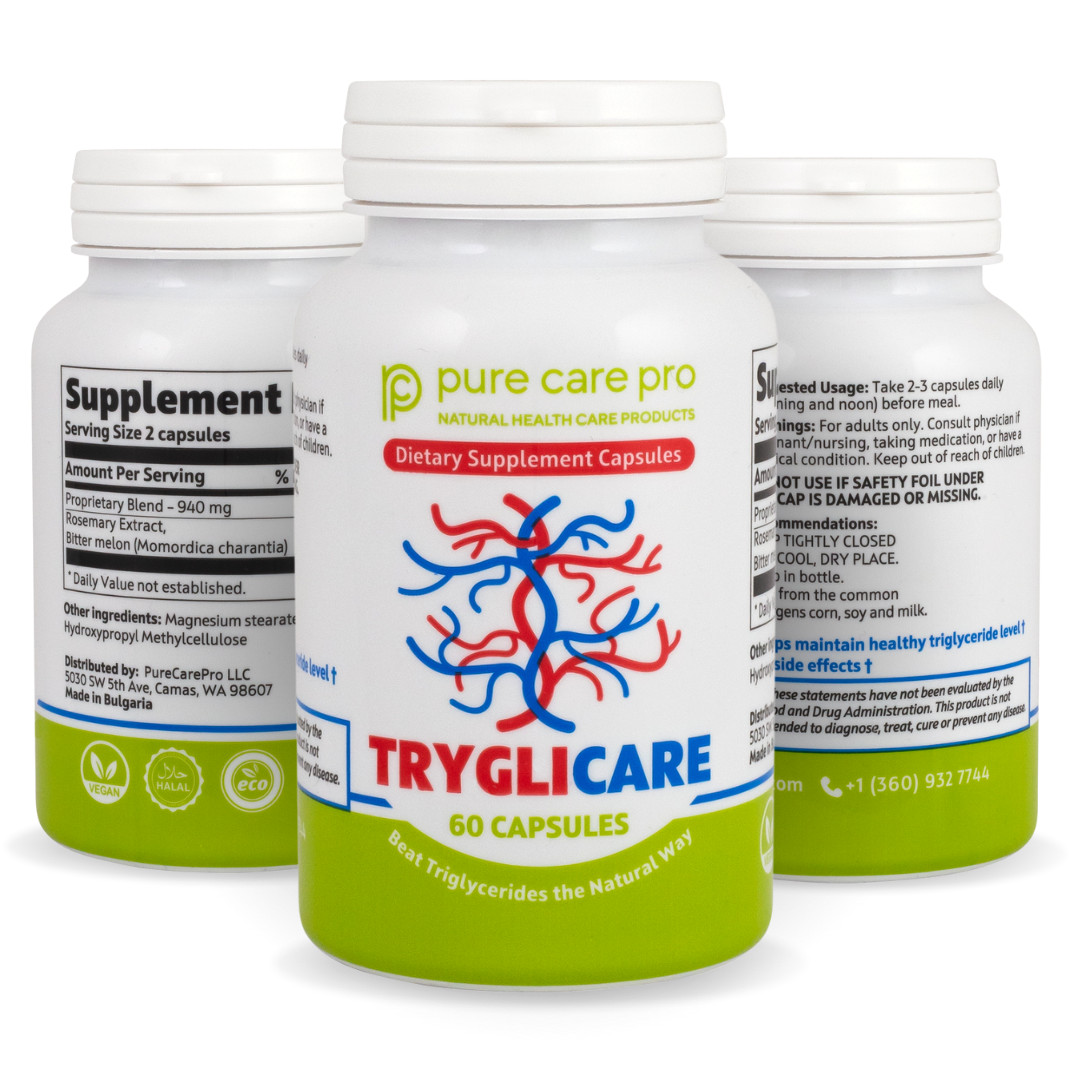 Suplemento de soporte de triglicéridos totalmente naturales TRYGLICARE